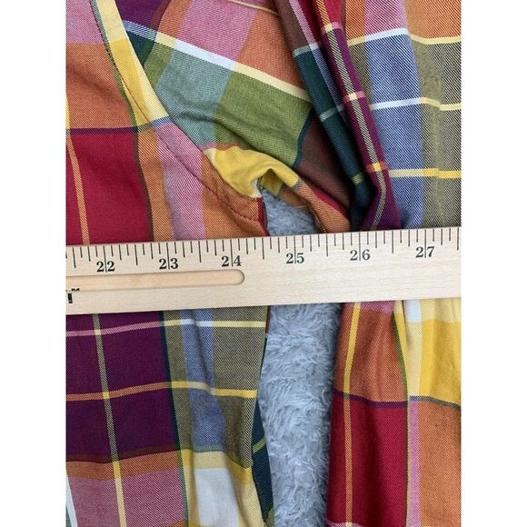 Alan Flusser Shirt Adult Extra Large Plaid Paisley Contrast‎ Flip Cuffs Colorful - Picture 4 of 6